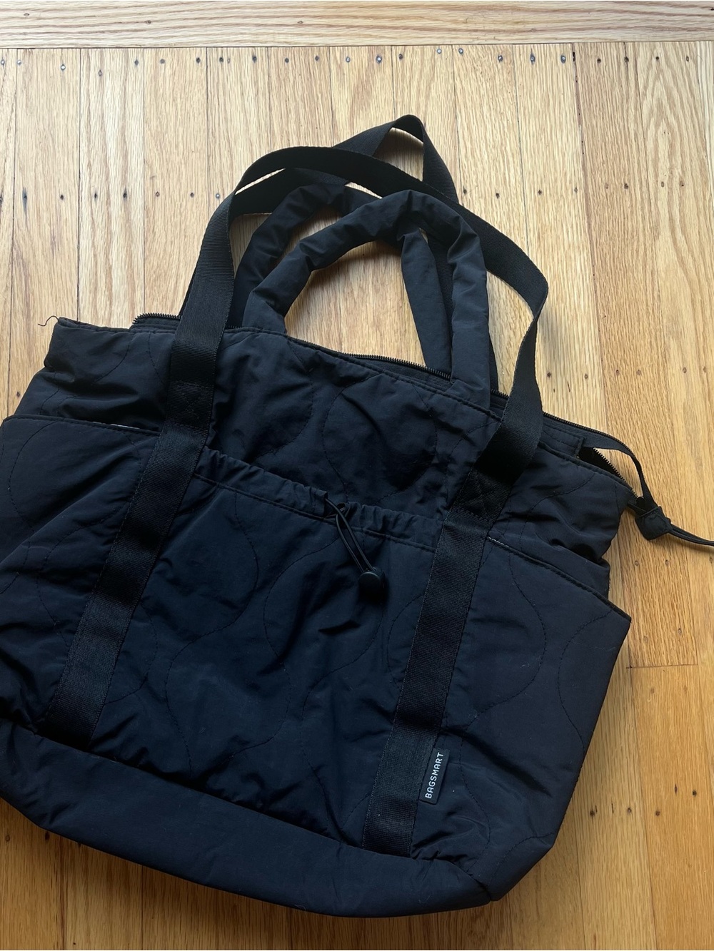 black bag smart travel tote